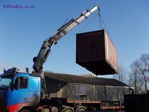 Hi ab offloading a 20ft sea container