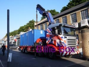 Delivery and offload of 3 x 8ft sea containers