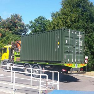 Shipping Container on transport