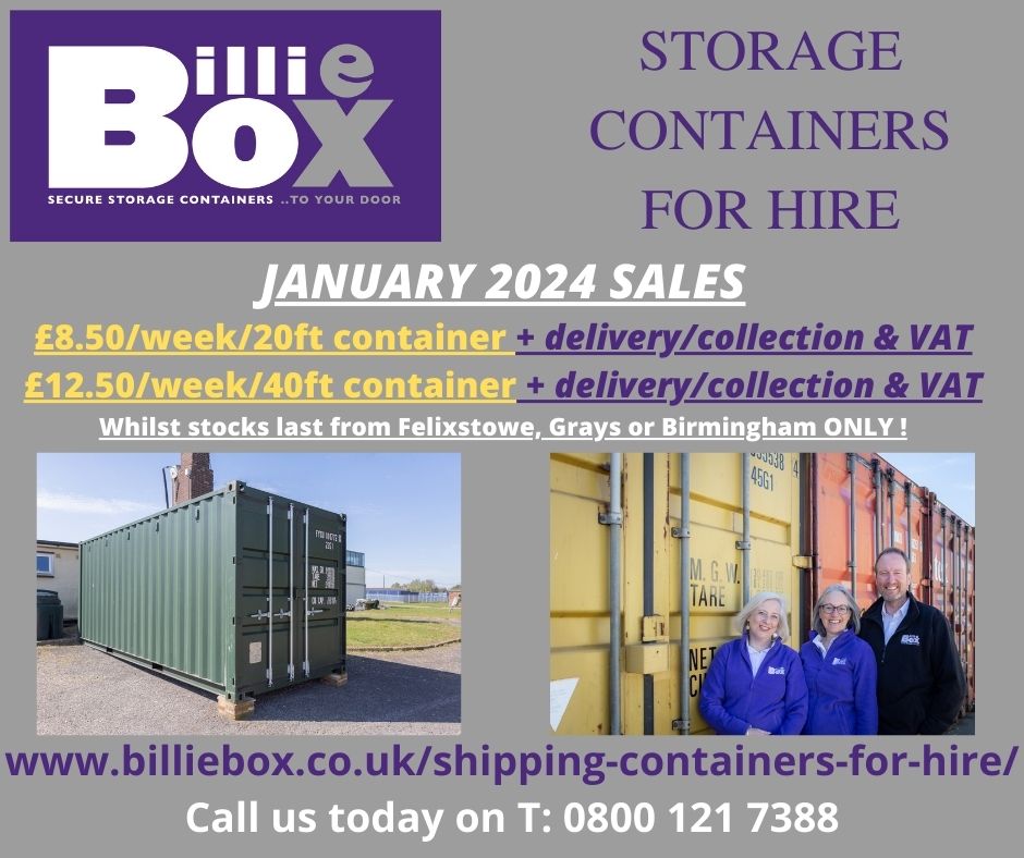 January 2024 Container Hire Offer